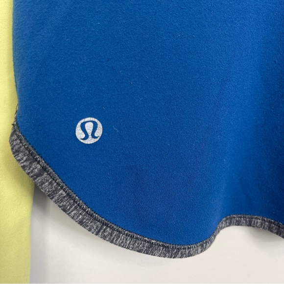 Lululemon Runder Under Long Sleeve Limitless Blue Heathered Coal Clarity Yellow - Picture 9 of 16